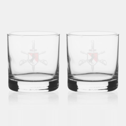 11e regiment gepantserde cavalerie whisky glas (Achterkant)