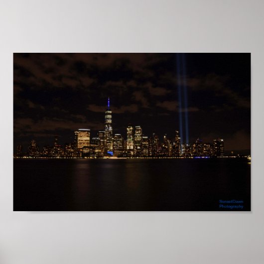 11e september Tribute Lights Poster (Voorkant)