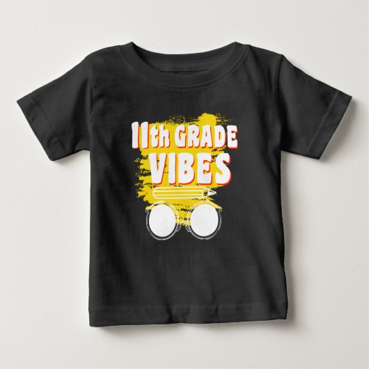 11e Shirt voor de vibes in de klas (Voorkant)