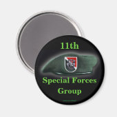 11e Special Forces Flash Vet Irak Magneet Naam VfW (Voorkant / Achterkant)