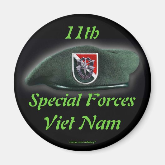 11e speciale troepenmacht Green Berets flash Magne Magneet (Voorkant)