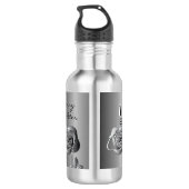 11e stalen bruiloft Jubileum Waterfles (Achterkant)