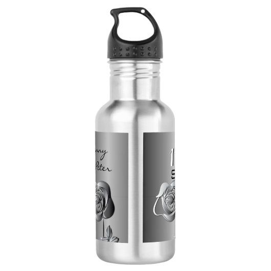 11e stalen bruiloft Jubileum Waterfles (Achterkant)