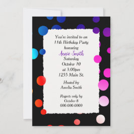 11e Stip van de Birthday Party Kaart