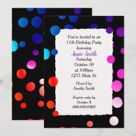 11e Stip van de Birthday Party Kaart