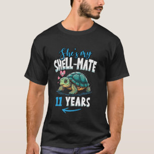 11e trouwdag 11 jaar getrouwd Koppel Hij is mijn S T-shirt