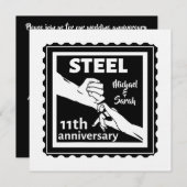 11e trouwdag hand in hand kaart (Voorkant / Achterkant)