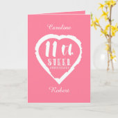 11e trouwdag hart kaart (Gele Bloem)