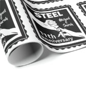 11e trouwdag met handen cadeaupapier (Rol Hoek)