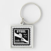 11e trouwdag met handen sleutelhanger (Voorkant)