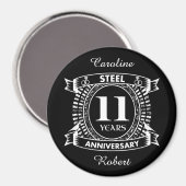 11e trouwdag staal magneet (Voorkant / Achterkant)