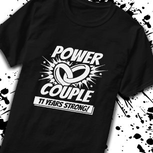11e trouwdag voor stellen die 11 jaar getrouwd zij t-shirt