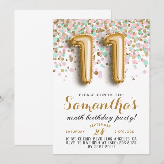 11e uitnodiging tot Confetti op zondag (Voorkant / Achterkant)