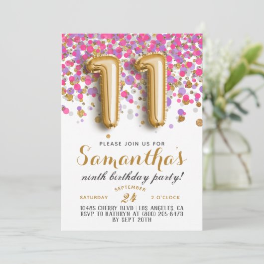 11e uitnodiging tot Confetti op zondag (Staand voorkant)