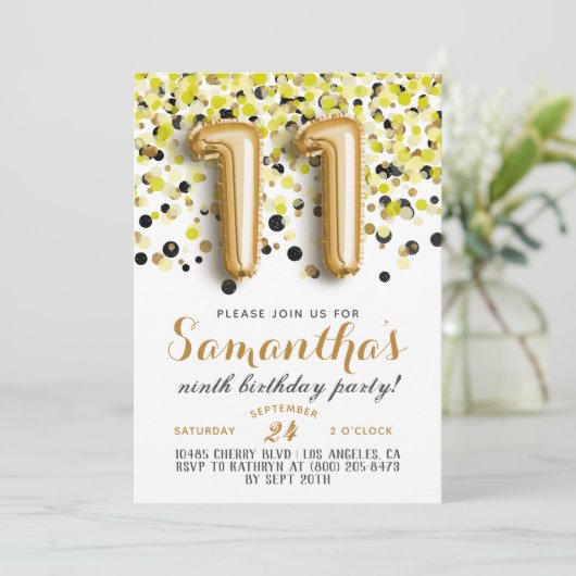 11e uitnodiging tot Confetti op zondag (Staand voorkant)