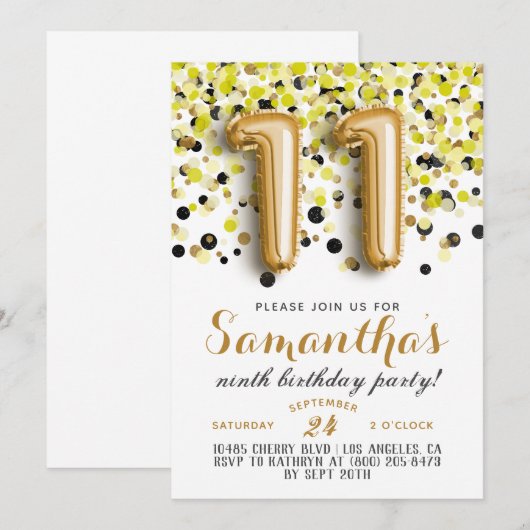 11e uitnodiging tot Confetti op zondag (Voorkant / Achterkant)