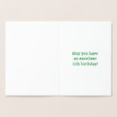 11e verjaardag: "11 JAAR OUD!" goudfolie-Kaart Folie Kaarten (Binnen)