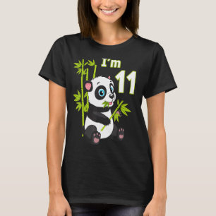 11e verjaardag 11 jaar oude dierbaren Panda 3 T-shirt