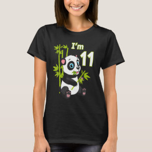 11e verjaardag 11 jaar oude dierbaren Panda 3 T-shirt