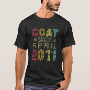 11e verjaardag 11 jaar oude  GOAT sinds april T-shirt