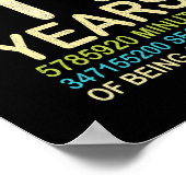 11e verjaardag 11 jaar oude retro 132 poster (Hoek)