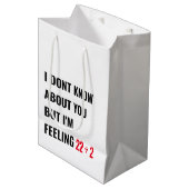 11e verjaardag 22 geïnspireerde feestgeschenktas medium cadeauzakje (Voorkant Gekanteld)