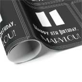 11e verjaardag: Art Deco geïnspireerde look "11" & Cadeaupapier (Rol Hoek)