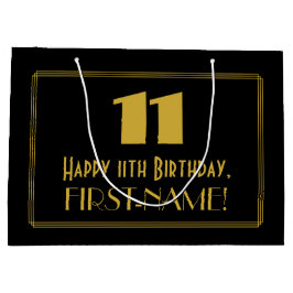 11e verjaardag — Art Deco Geïnspireerde look "11"  Groot Cadeauzakje