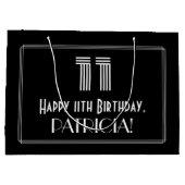 11e verjaardag — Art Deco Geïnspireerde look "11"  Groot Cadeauzakje (Achterkant)