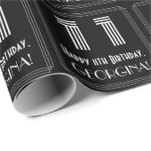 11e verjaardag: Art Deco Geïnspireerde look "11" m Cadeaupapier (Rol Hoek)