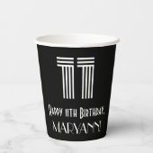 11e verjaardag — Art Deco Geïnspireerde look "11" Papieren Bekers (Achterkant)