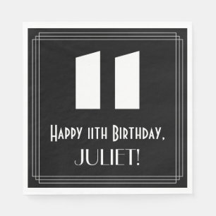 11e verjaardag: Art Deco Geïnspireerde look "11" + Servet
