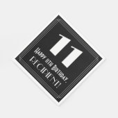 11e verjaardag ~ Art Deco geïnspireerde look "11", Servet (Hoek)