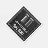 11e verjaardag: Art Deco Geïnspireerde look "11" + Servet (Hoek)