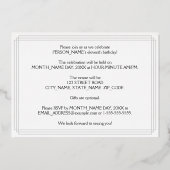 11e verjaardag — Art Deco Kijk "11" + Naam Folie Uitnodiging (Achterkant)