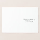 11e verjaardag ~ Art Deco Style "11" en aangepaste Folie Kaarten (Binnen)