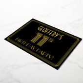 11e verjaardag — Art Deco Style "11" + Naam Folie Uitnodiging (Gedraaid)