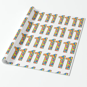 11e verjaardag autisme invoegen voor jongen meisje cadeaupapier