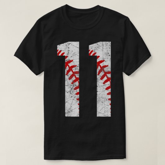 11e verjaardag Baseball 11 jaar O T-shirt (Design voorkant)