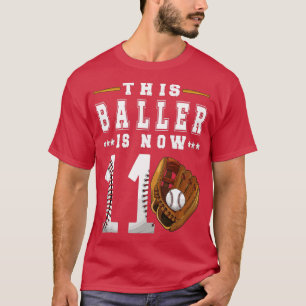 11e verjaardag Baseball Boy Elf jaar oud Basebal T-shirt