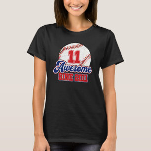 11e verjaardag Baseball Player 11 jaar oude Vintag T-shirt