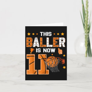 11e verjaardag Basketbal Deze Baller is nu elf Kaart