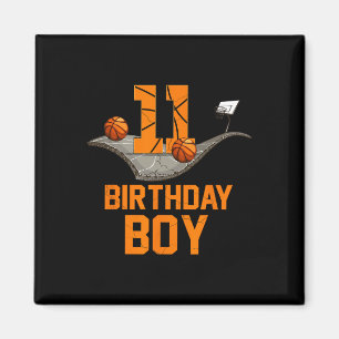 11e verjaardag basketbal jersey 11 jaar oud jongen magneet