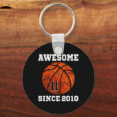 11e verjaardag basketbal liefhebber cadeau 11 jaar sleutelhanger (Voorkant)