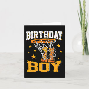 11e verjaardag Basketball Boy 11 jaar oude Basketb Kaart
