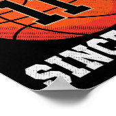 11e verjaardag Basketball Lover 11 jaar oude Vinta Poster (Hoek)