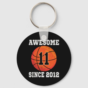 11e verjaardag Basketball Lover 11 jaar oude Vinta Sleutelhanger