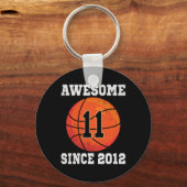 11e verjaardag Basketball Lover 11 jaar oude Vinta Sleutelhanger (Voorkant)