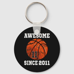 11e verjaardag Basketball Player 11 jaar oud Vinta Sleutelhanger