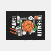 11e verjaardag Basketball Player Funny 11 Fleece Deken (Voorkant (Horizontaal))